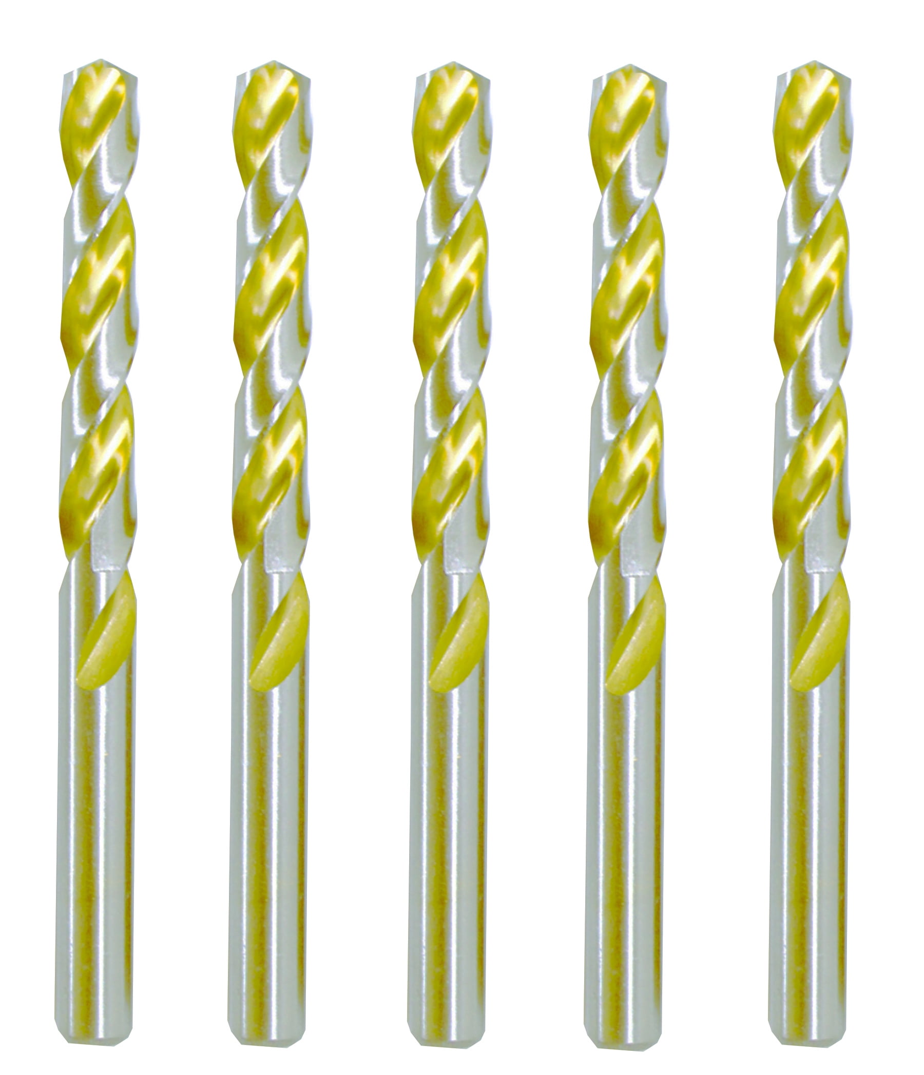 Max-Craft HSS Drill Bit Set Titanium Jobber Twist 5Pcs 27/64 inch