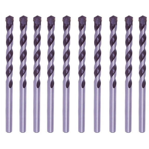 Max-Craft Masonry Drill Bit 1/2" Carbide Tip Black/White Drill Concrete Stone Mason brick-10Pcs