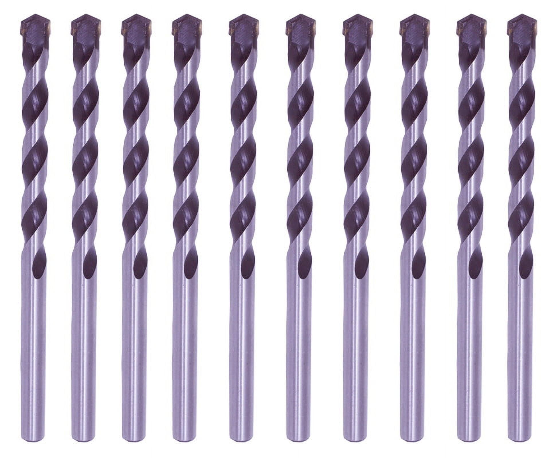 Max-Craft Masonry Drill Bit 3/8" Carbide Tip Black/White Drill Concrete Stone Mason brick-10Pcs