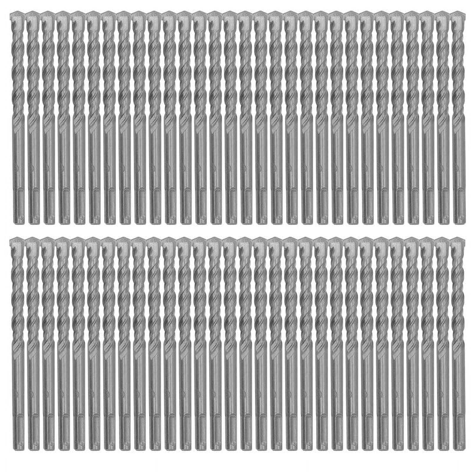 Max-Craft SDS-Plus Drill Bit Set, 1/2" x 6" Carbide Tip, SDS+Rotary Hammer Drill Bit Masonry Drill For Stone, Bricks, Cement, Concrete in Construction Works-60Pcs