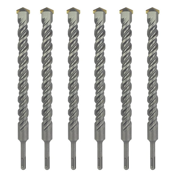 Max-Craft SDS-Plus Rotary Hammer Drill Bit Set Drill Concrete Stone 6Pcs 9/16" x 6"