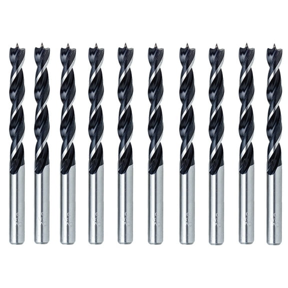 Max-Craft Woodworking Brad Point Drill Bit Set Wood Hole Cutter 10Pcs 1/4 inch
