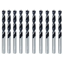 Max-Craft Woodworking Brad Point Drill Bit Set Wood Hole Cutter 10Pcs 1/8 inch