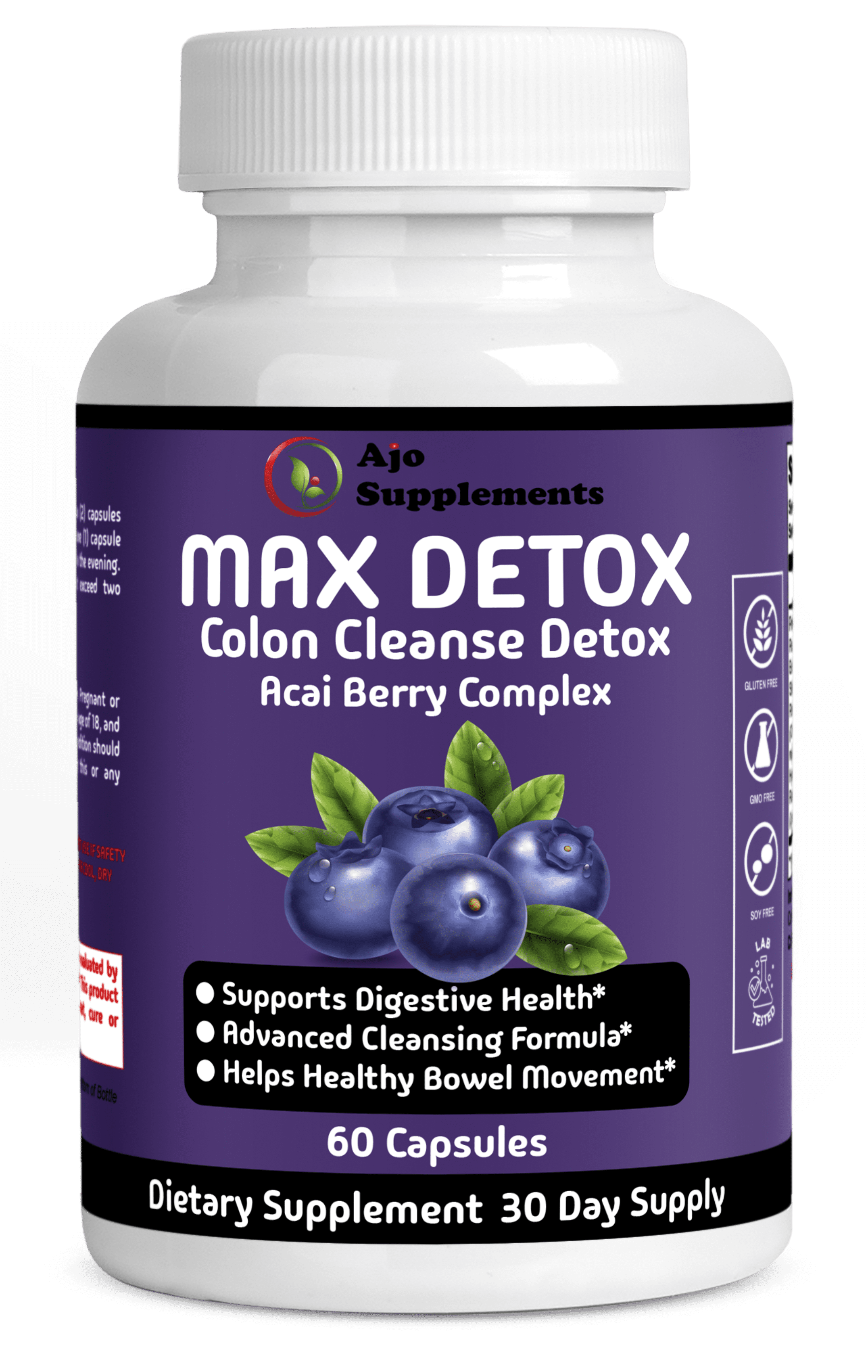 Max Detox Cleanse Acai Berry Complex Whole Body Cleanse Detox for