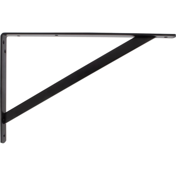 Max-Duty Shelf Bracket, 14-1/2", Matte Black by Stone Harbor Hardware