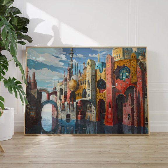 Max Ernst Poster - City, Surrealist Art As Max Ernst Print, True To Original Surrealist Art, Surrealism, Ernst Print Wall Art, Modern Wall Decor, 16x24 UNFRAMED