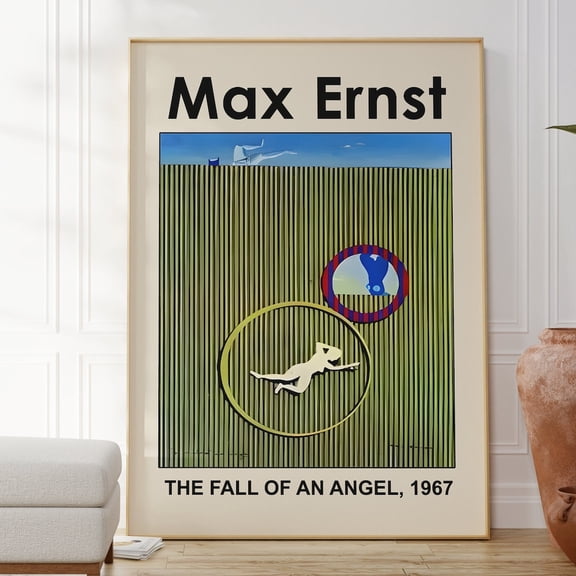 Max Ernst Poster - The Fall of an Angel - High-quality poster as Max Ernst print - Surrealism - True to the original surrealist Art