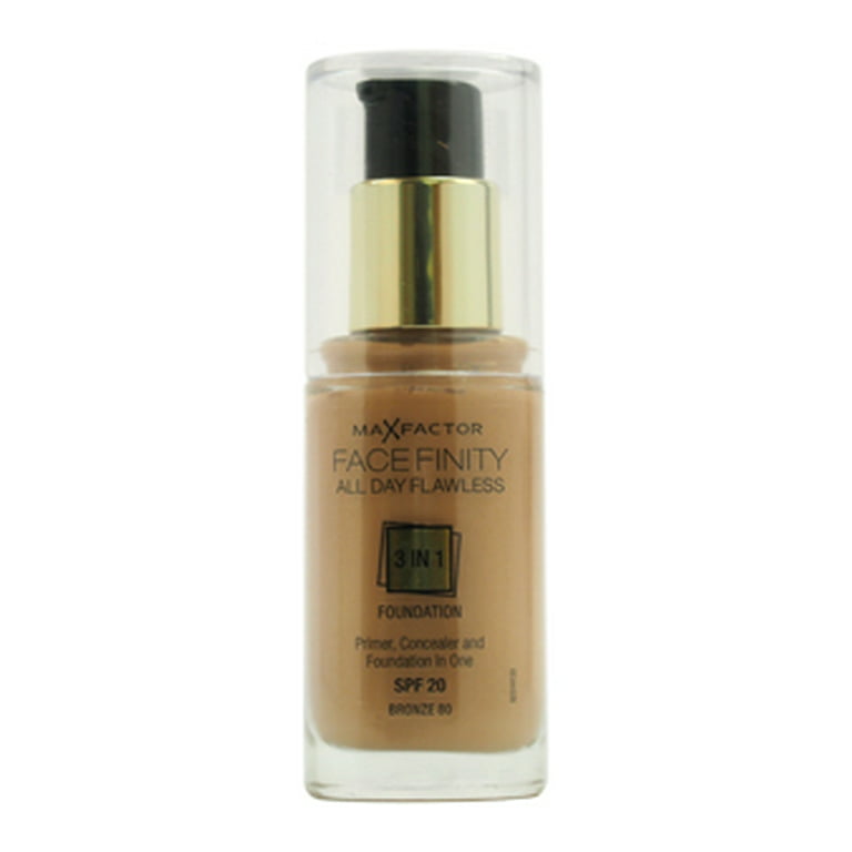 give billig bus Max Factor Facefinity All Day Flawless 3 in 1 Foundation, SPF 20, #80 Bronze,  1.01 fl oz - Walmart.com