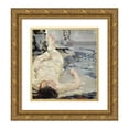 thumbnail image 1 of Max Feldbauer 12x13 Gold Ornate Wood Frame and Double Matted Museum Art Print Titled - Lying Act (1907), 1 of 4