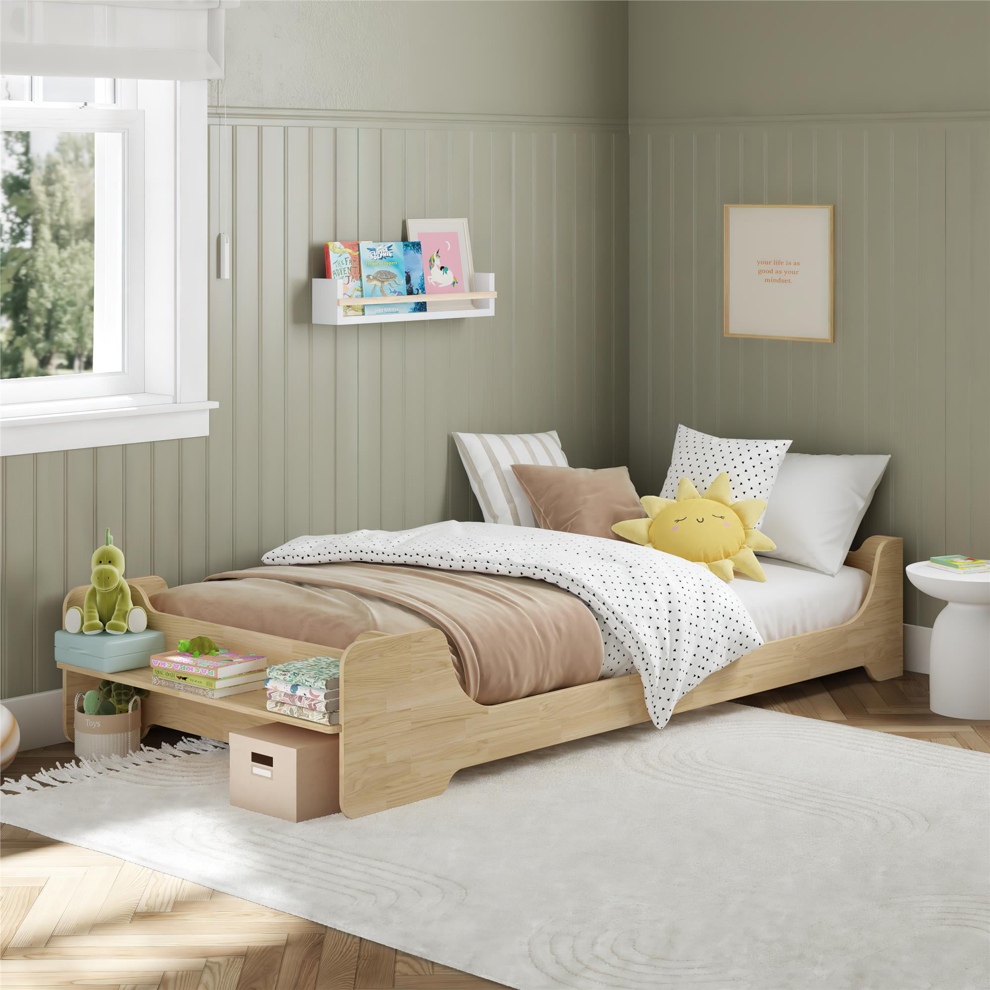 Max Finn Murdock Kids Montessori Floor Bed with Heights and