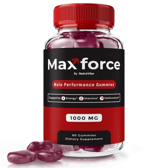 Max Force  Gummies with a Natural Daily Blend for Energy & Wellness | Great-Tasting, Easy-to-Chew Gummies (60 Gummies)