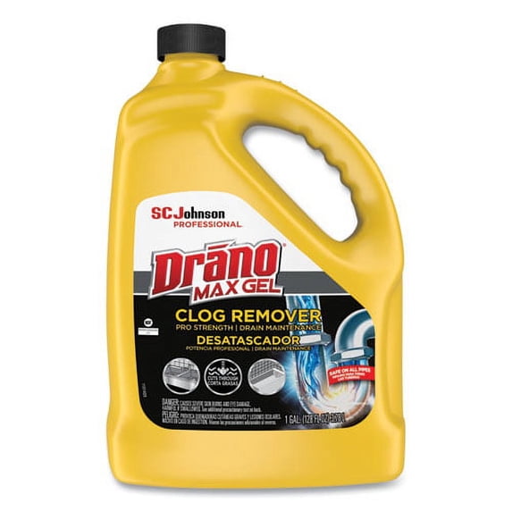Max Gel Clog Remover, Bleach Scent, 128 Oz Bottle | Bundle of 10 Each