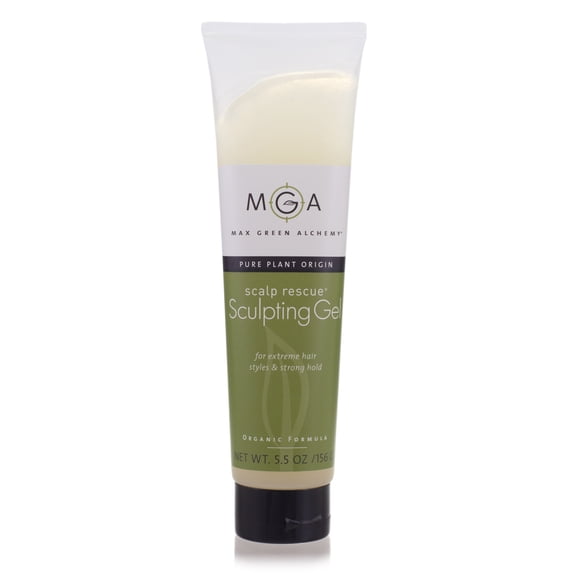 Max Green Alchemy Scalp Rescue Sculpting Gel - Professional Strength Crunchy Hold - For Sensitive Scalp - Curl Defining - Vegan - No Parabens - Restylable - 5.5oz