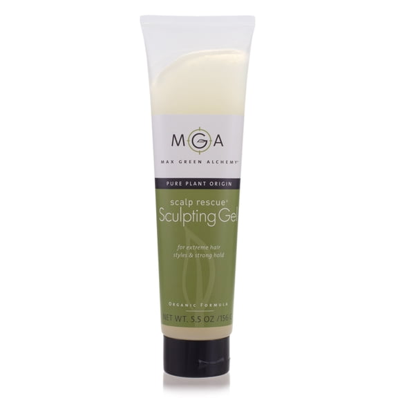 Max Green Alchemy Scalp Rescue Sculpting Gel - Professional Strength Crunchy Hold - For Sensitive Scalp - Curl Defining - Vegan - No Parabens - Restylable - 5.5oz