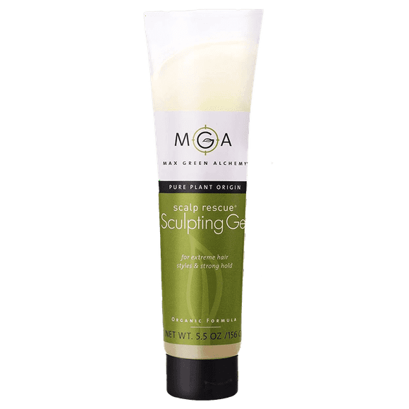 Max Green Alchemy Scalp Rescue Sculpting Gel - Professional Strength Crunchy Hold - For Sensitive Scalp - Curl Defining - Vegan - No Parabens - Restylable - 5.5oz