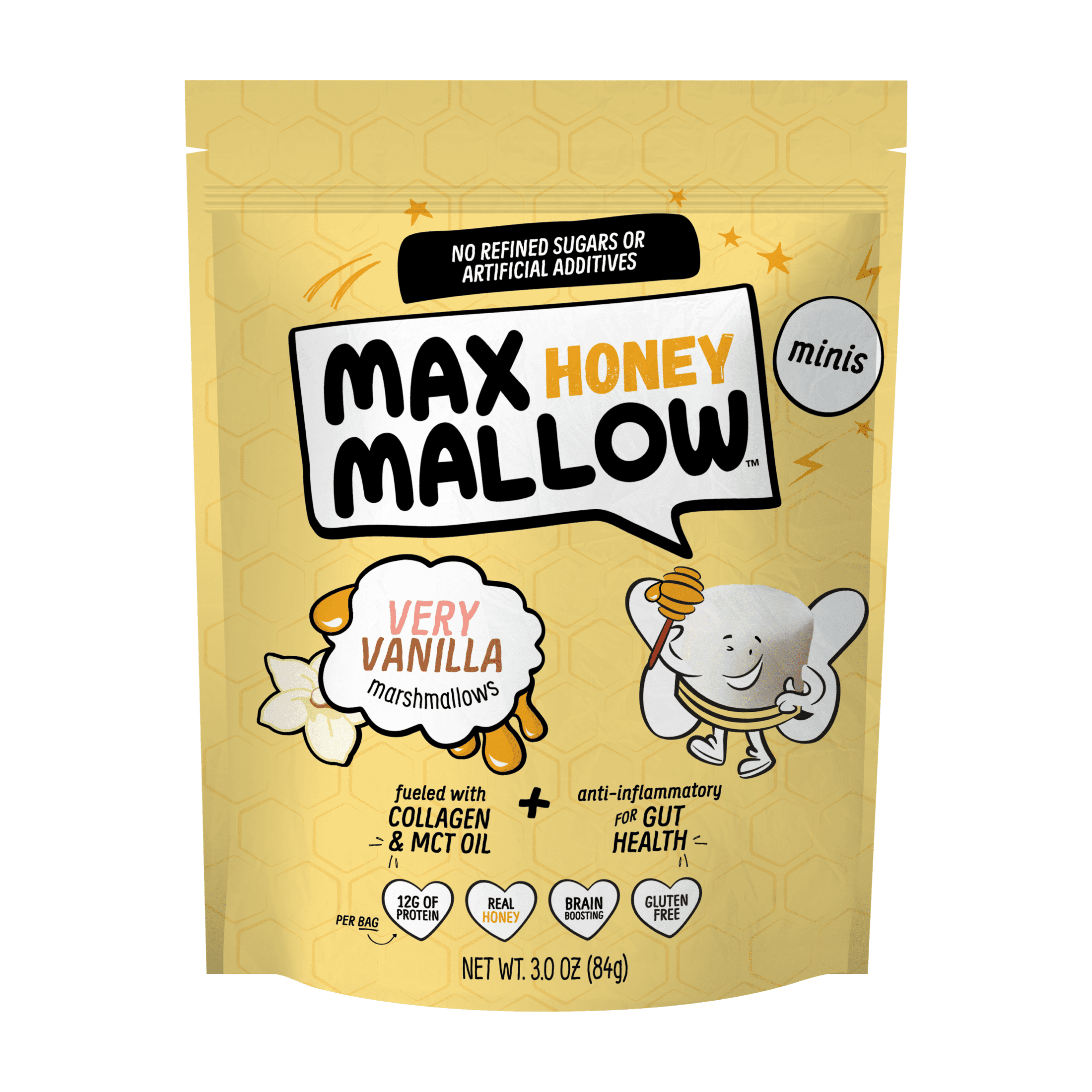 Max Mallow Very Vanilla Mini HONEY Marshmallows – Gut Friendly