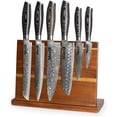 thumbnail image 1 of Max K 6 Pcs Knife Set with Pakka Handle & Bonus Knife Stand - Cutting Kitchen Utensil with Razor Sharp Blade and 67 Layers of Forged Steel - Slicing, Dicing, Chopping Meat, Vegetables, Fruit, 1 of 9