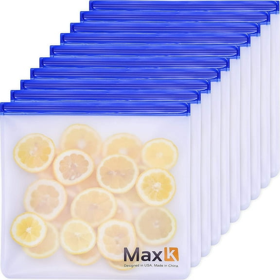 Max K Reusable Gallon Bags, 10 Pack