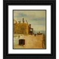 thumbnail image 1 of Max Klinger 15x17 Black Ornate Wood Framed Double Matted Museum Art Print Titled - Workers on a House Building (1889), 1 of 5