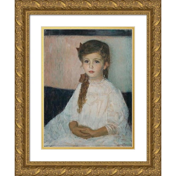 Max Kurzweil 12x14 Gold Ornate Wood Frame and Double Matted Museum Art Print Titled - Bettina Bauer (1907)