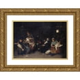 thumbnail image 1 of Max Liebermann 14x11 Gold Ornate Wood Frame and Double Matted Museum Art Print Titled - Women Plucking Geese (1871-1872), 1 of 4