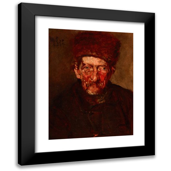 Max Liebermann 19x24 Black Modern Framed Museum Art Print Titled - Study; Bust of a Man (1875)