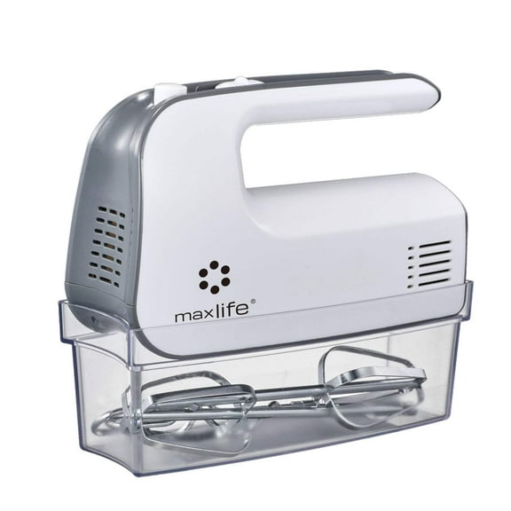 Max Life Hand Mixer ML-6617 with Snap-On Storage Case  5-Speed Electric Mixer, Superior Power, Efficiency, and Style.