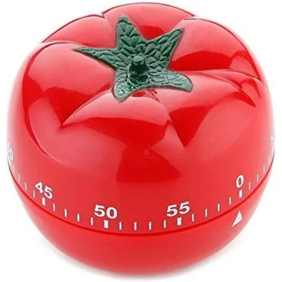 Max Life - Mechanical Kitchen Countdown Timer Tomato Design, 60 Minutes Reminder Alarm