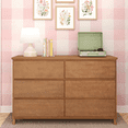 thumbnail image 1 of Max & Lily 6 Drawer Dresser, Storage Drawers Farmhouse Solid Wood Bedroom Dressers, 1 of 8