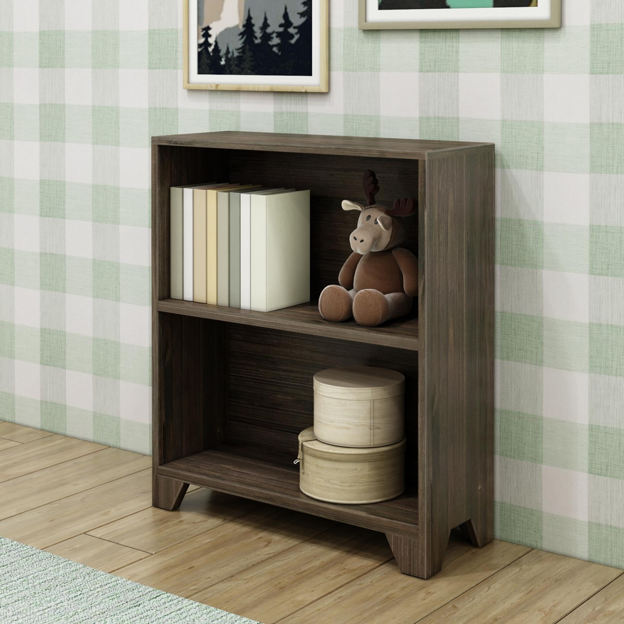 Max Lily Bookshelf 2 Shelf Bookcase Modern Farmhouse