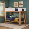 thumbnail image 1 of Max & Lily Bunk Bed, Mid-Century Modern Twin over Twin Solid Wood Bed Frame for Kids, 1 of 10