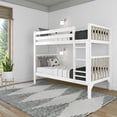 thumbnail image 1 of Max & Lily Bunk Bed, Scandinavian Solid Wood Twin over Twin Bunk Beds for Kids, White/Blonde, 1 of 10