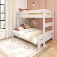 thumbnail image 1 of Max & Lily Bunk Bed Twin over Full Size, Modern Farmhouse Solid Wood Bunk Beds for Kids, 1 of 9