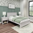 thumbnail image 1 of Max & Lily Twin Bed Frame with Panel Headboard, Modern Farmhouse Solid Wood Platform Bed, 1 of 6