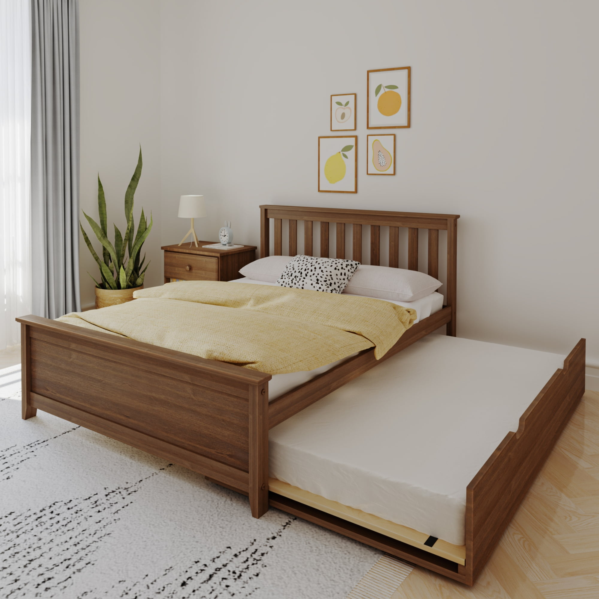 Max and lily twin bed with storage outlet