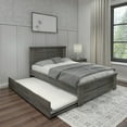 thumbnail image 1 of Max & Lily Full Size Bed Frame with Trundle, Solid Wood Platform Bed, DriftSolid Wood, 1 of 6