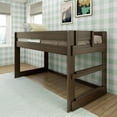 thumbnail image 1 of Max & Lily Loft Bed, Modern Farmhouse Wood Low Twin Loft Bunk Bed for Kids, Barnwood Brown, 1 of 9