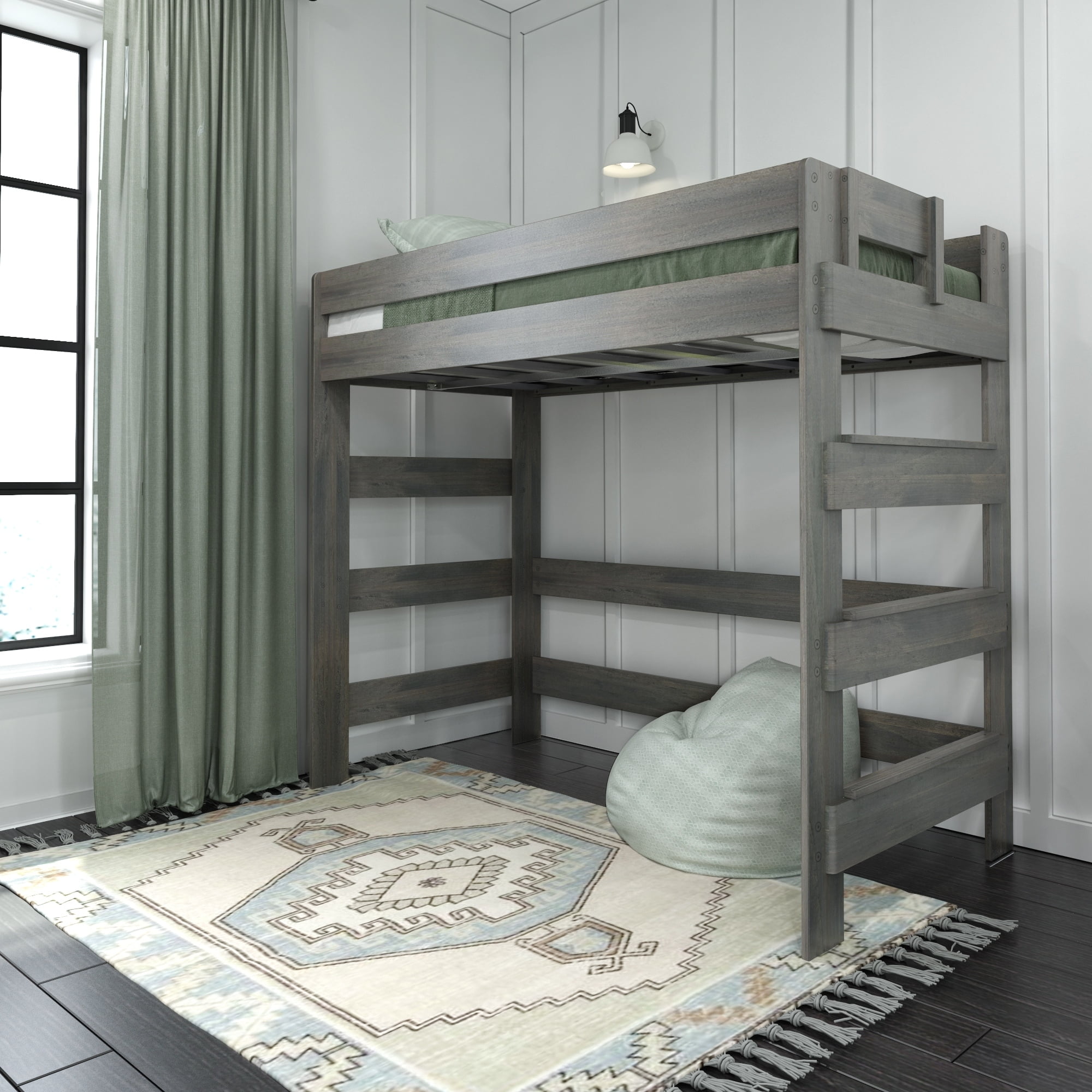 Maxwood Furniture, Inc. Max and Lily Farmhouse TwinSize High Loft Bed