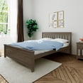 thumbnail image 1 of Max & Lily Queen Bed Frame, Solid Wood Platform Bed with Slatted Headboard for Kids, 1 of 11