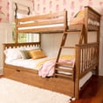 thumbnail image 1 of Max & Lily Solid Wood Bunk Bed, Twin over Full with Storage Trundle and Ladder for Kids, 1 of 14