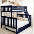 thumbnail image 1 of Max & Lily Solid Wood Bunk Bed, Twin over Full with Storage Trundle and Ladder for Kids, 1 of 14