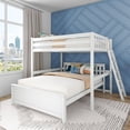 thumbnail image 1 of Max & Lily Solid Wood L-Shaped Full over Queen Bunk Bed with Ladder on End for Kids, White, 1 of 12