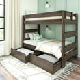 thumbnail image 1 of Max & Lily Solid Wood Modern Farmhouse Farmhouse Twin/Twin Bunk Bed with Storage Drawers, 1 of 7