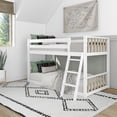 thumbnail image 1 of Max & Lily Solid Wood Scandinavian Twin over Twin Bunk Bed for Kids with Ladder, 1 of 14