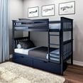 thumbnail image 1 of Max & Lily Solid Wood Twin over Twin Bunk Bed for Kids with Underbed Storage Drawers, 1 of 13