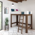thumbnail image 1 of Max & Lily Twin Loft Bed, Mid-Century Modern Solid Wood High Loft Beds for Kids, 1 of 13