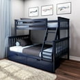 Max & Lily Twin over Full Size Bunk Bed with Storage Drawers and Ladder