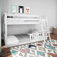 thumbnail image 1 of Twin Over Twin Low Bunk With Single Guard Rail, White, 1 of 10