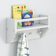 thumbnail image 1 of Max & Lily Wall Shelf with Pegs (16in / 400mm), White, 1 of 6