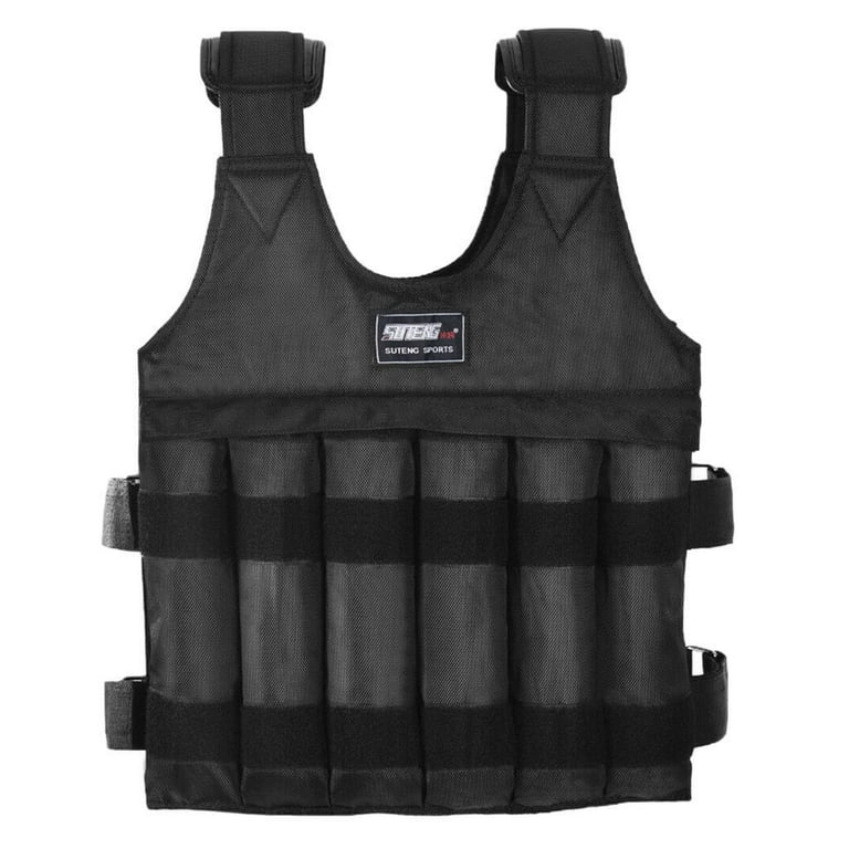 Max Loading 50kg Adjustable Weighted Weight Jacket Exercise Boxing Training Waistcoat Invisible Weightloading Clothing Empty Walmart